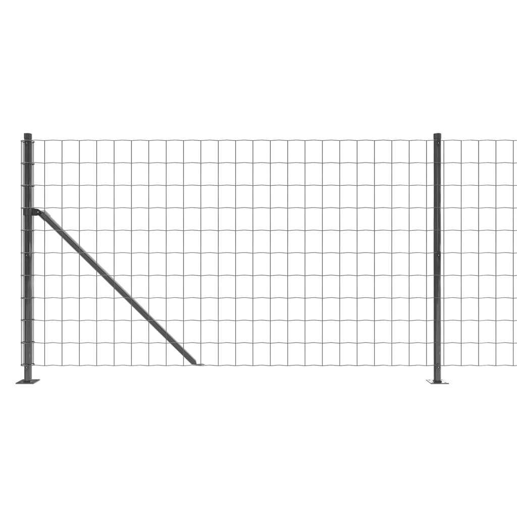 vidaXL Drôtený plot s prírubou antracitový 0,8x10 m