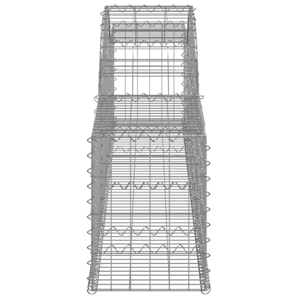 vidaXL Oblúkový gabionový kôš 13 ks 300x30x40/60 cm pozinkované železo