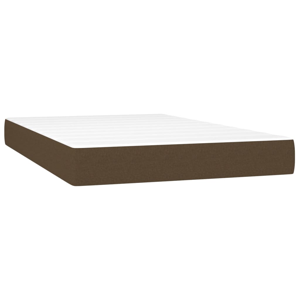 vidaXL Boxspring posteľ s matracom tmavohnedá 120x200 cm látka