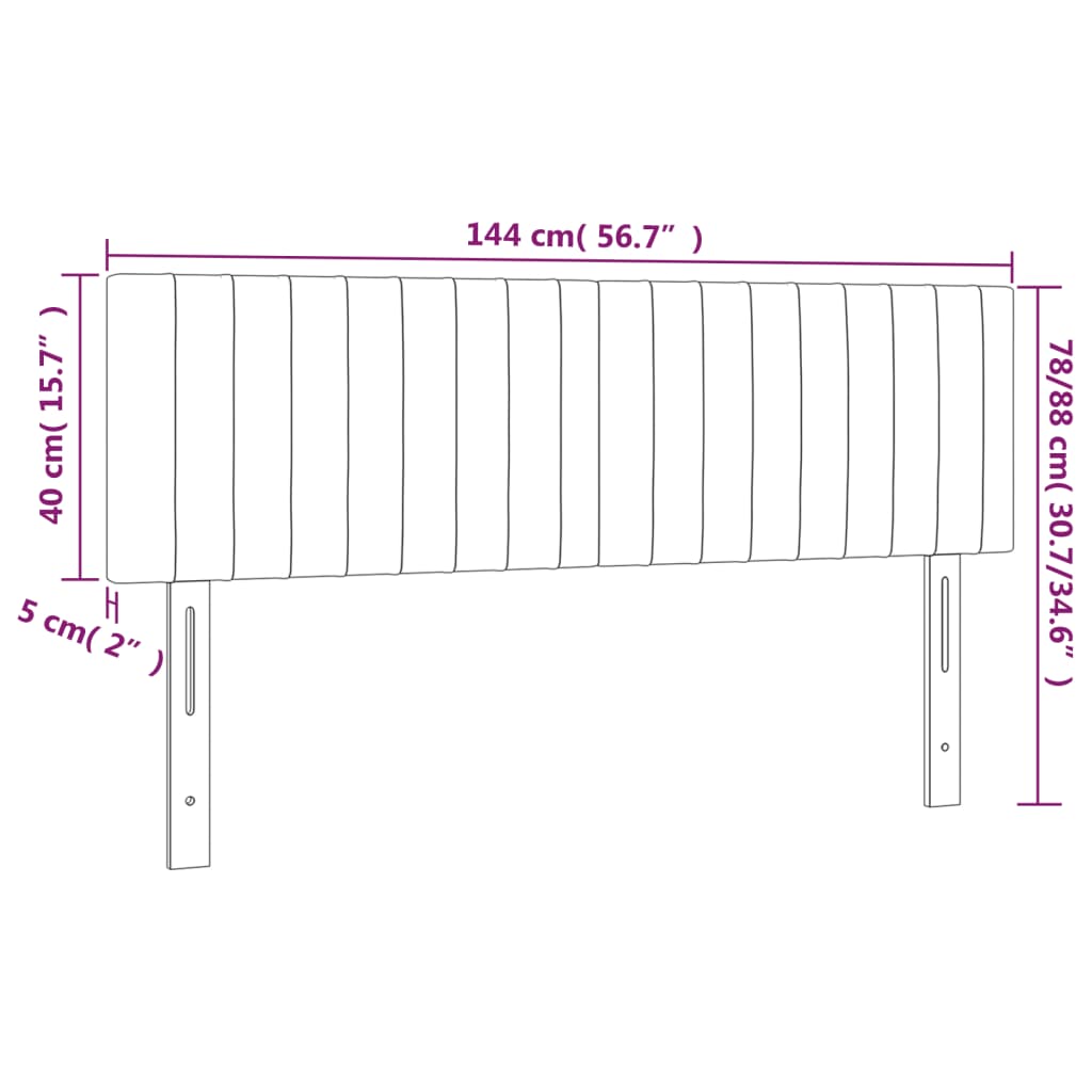 vidaXL Čelá postele 2 ks tmavosivé 72x5x78/88 cm zamat