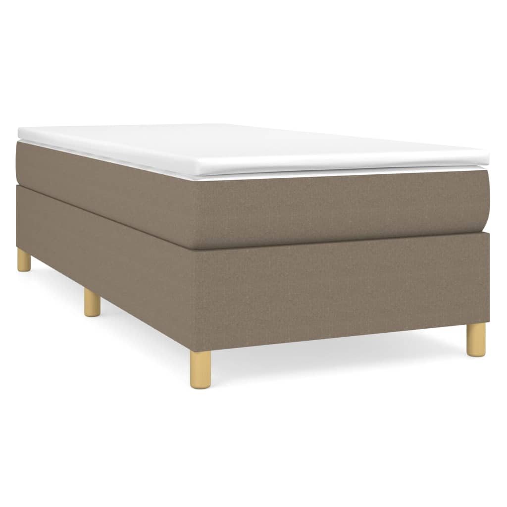 vidaXL Boxspring posteľ s matracom sivohnedý 100x200 cm látka