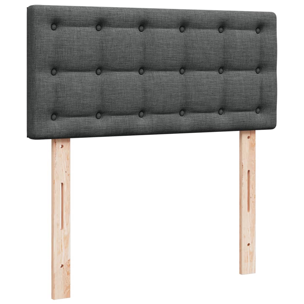 vidaXL Boxspring posteľ s matracom tmavosivá 90x190 cm látka