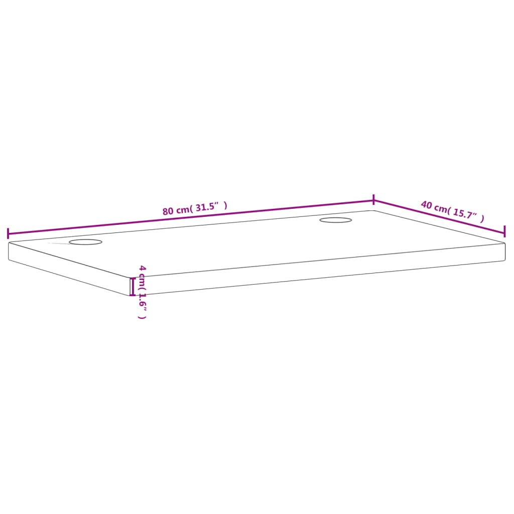 vidaXL Doska stolíka 80x40x4 cm masívny buk