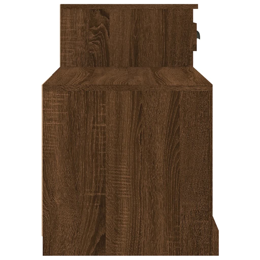 vidaXL Botník hnedý dub 100x42x60 cm kompozitné drevo