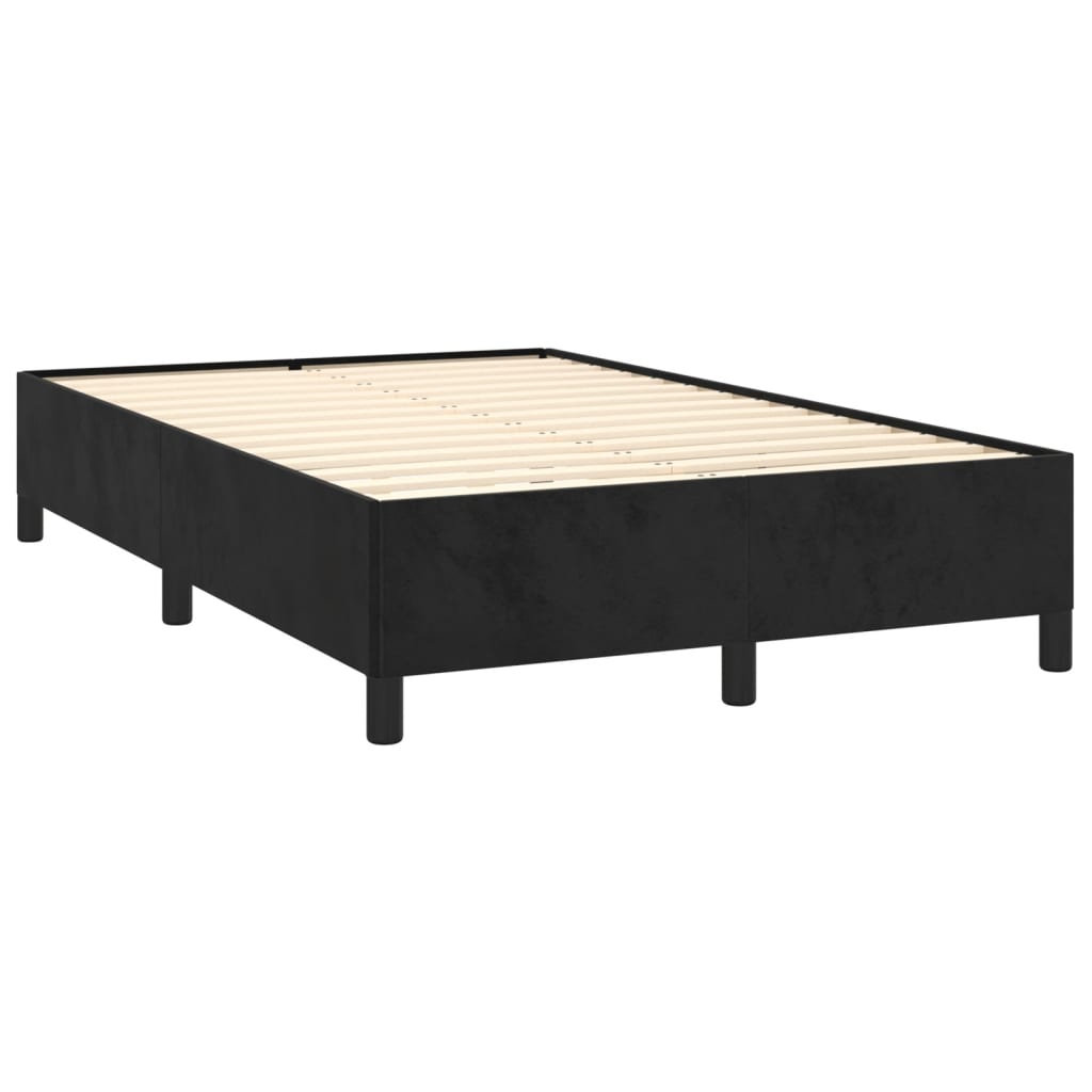 vidaXL Boxspring posteľ s matracom čierna 120x190 cm zamat