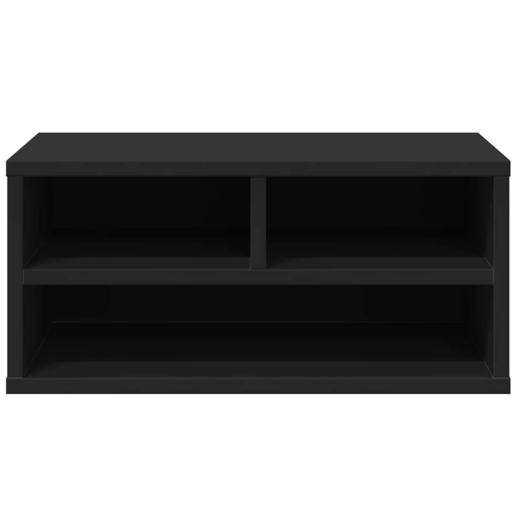 vidaXL Stojan na tlačiareň čierny 49x40x22,5 cm kompozitné drevo