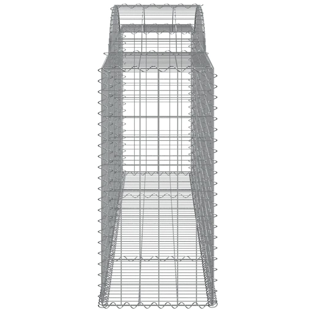 vidaXL Oblúkové gabiónové koše 9ks 300x50x100/120cm pozinkované železo