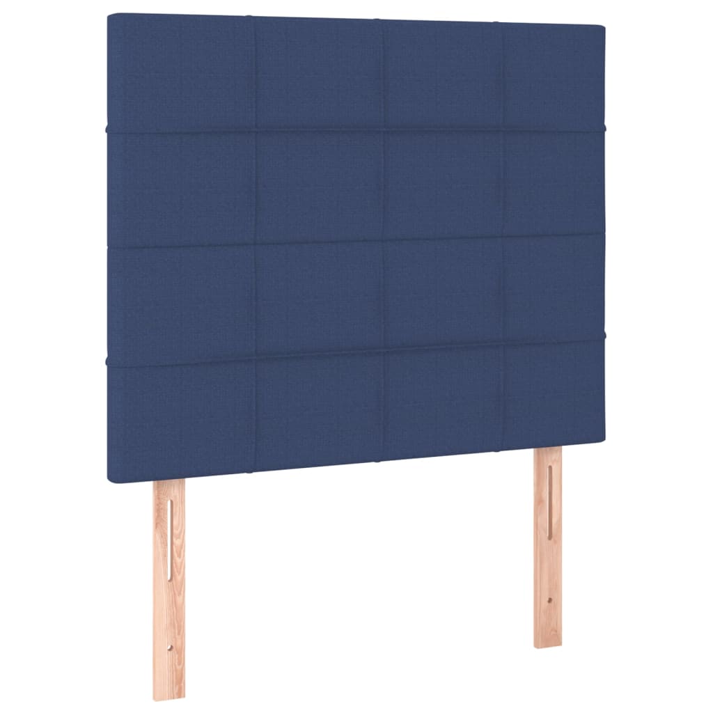 vidaXL Posteľ boxsping s matracom a LED modrá 80x200 cm látka