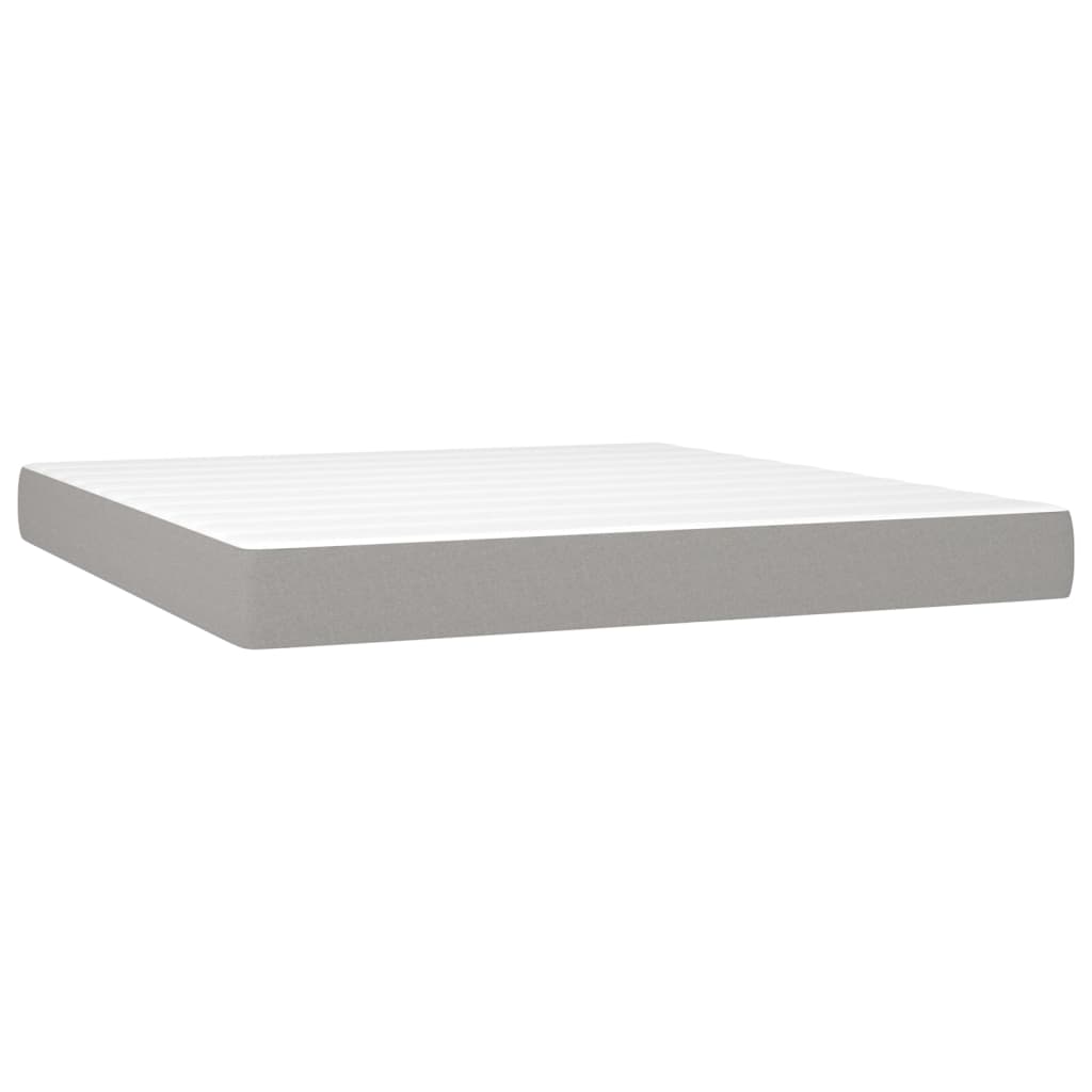 vidaXL Boxspring posteľ s matracom bledosivá 180x200 cm látka