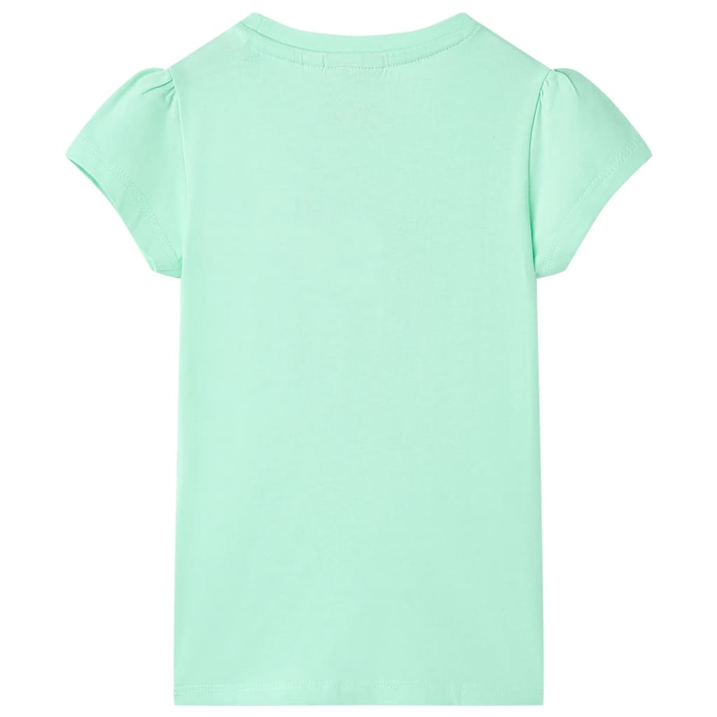 Detské tričko žiarivo zelené 140