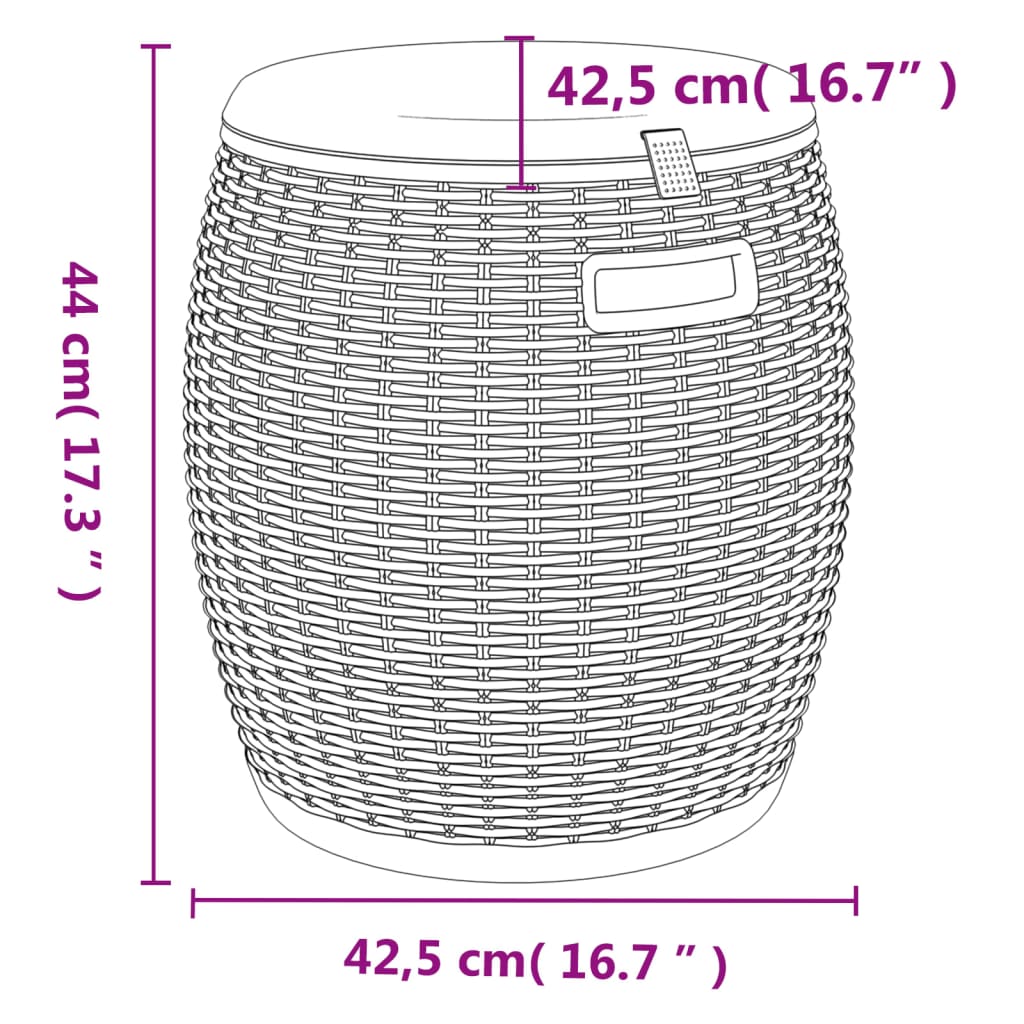 vidaXL 4-v-1 záhradný úložný box bledohnedý polypropylén