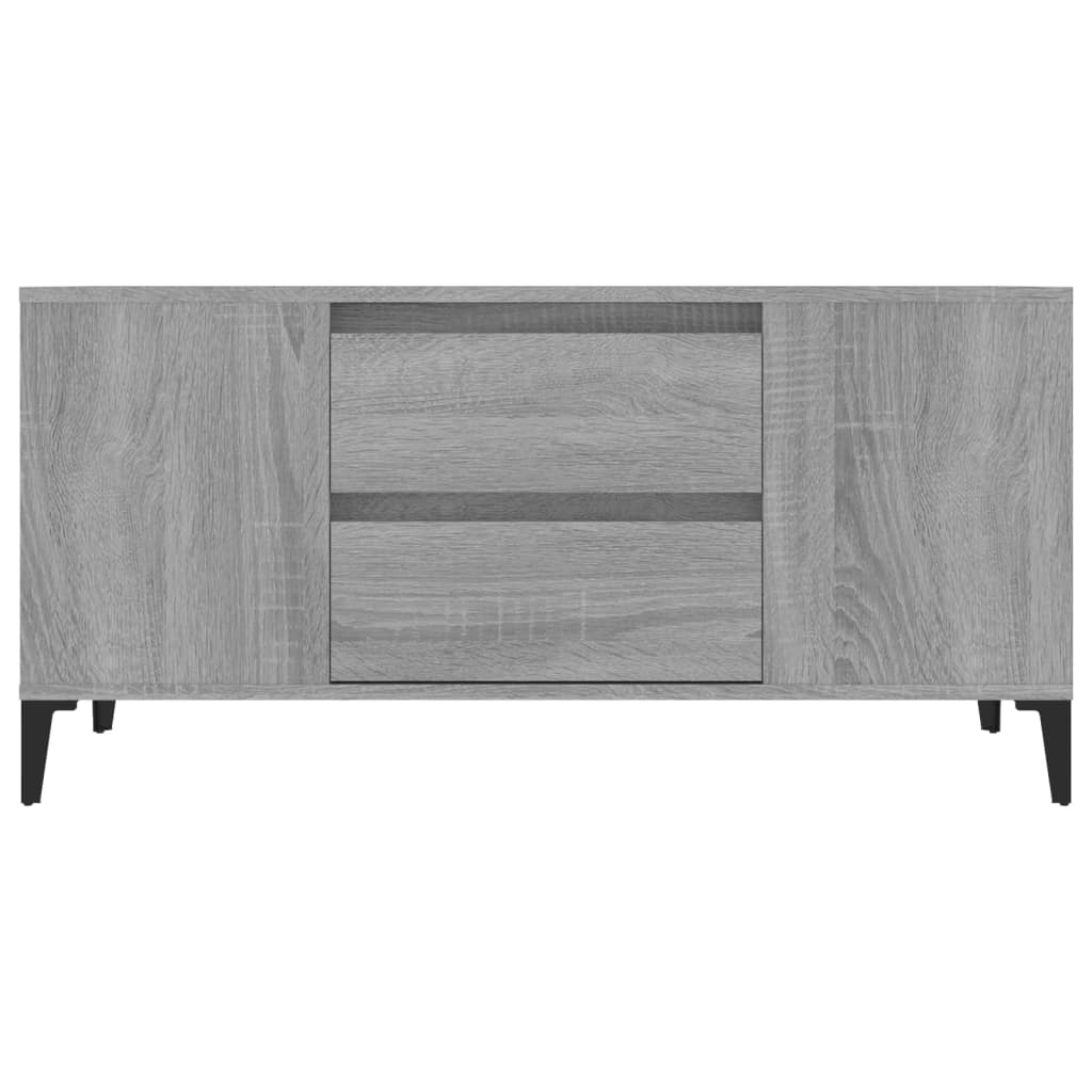 vidaXL TV skrinka sivý dub sonoma 102x44,5x50 cm spracované drevo