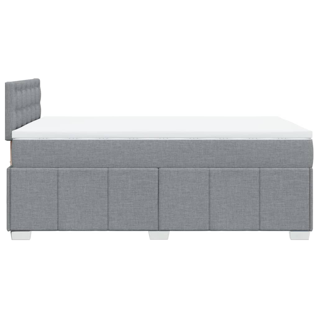 vidaXL Boxspring posteľ s matracom bledosivá 120x200 cm látka