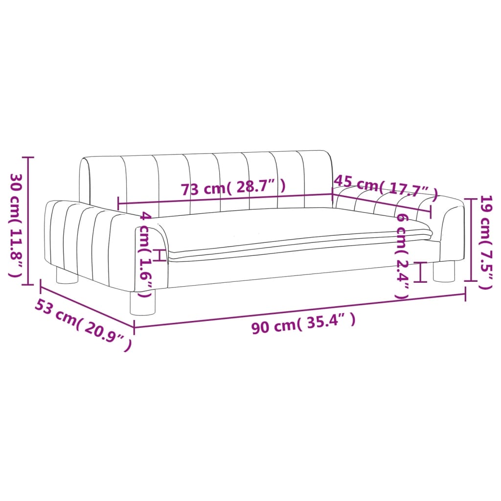 vidaXL Detská pohovka hnedá 90x53x30 cm umelá koža