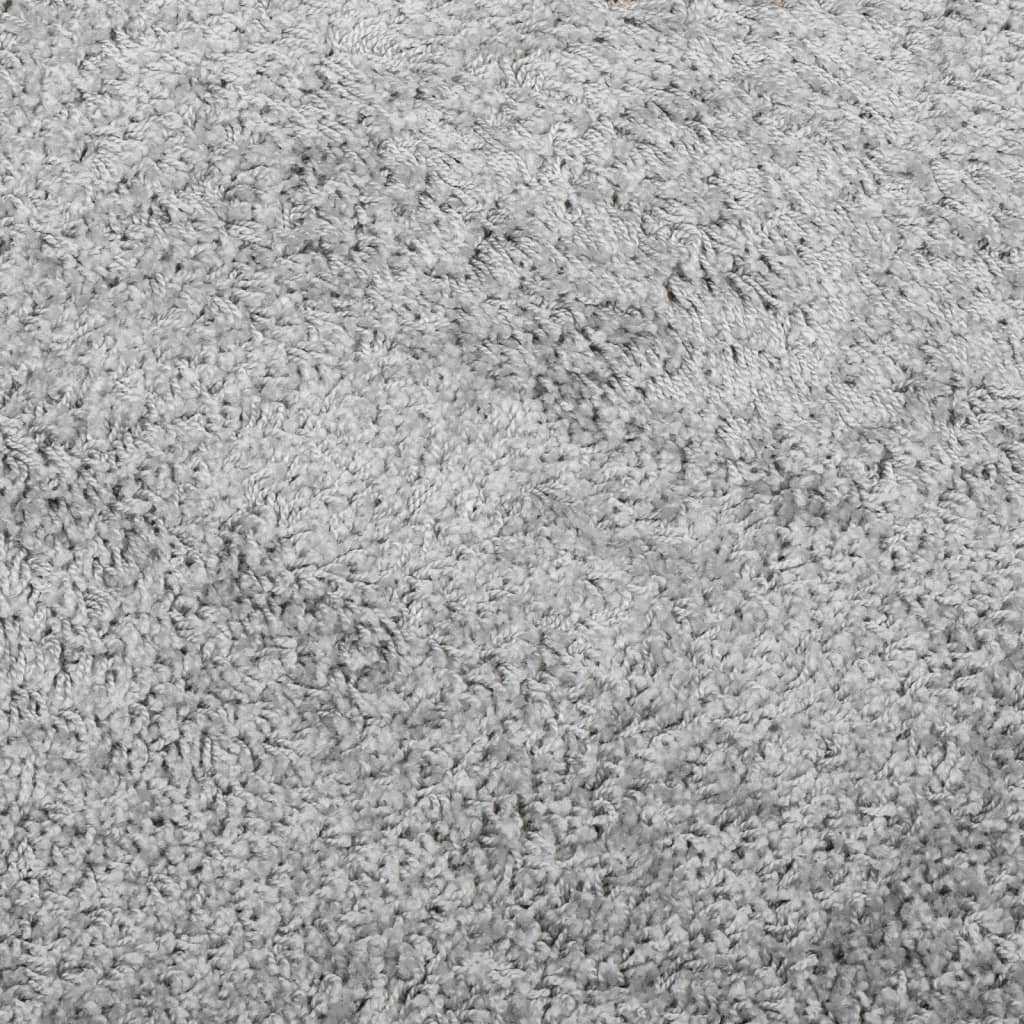 vidaXL Shaggy koberec PAMPLONA, vysoký vlas, moderný, sivý Ø 80 cm