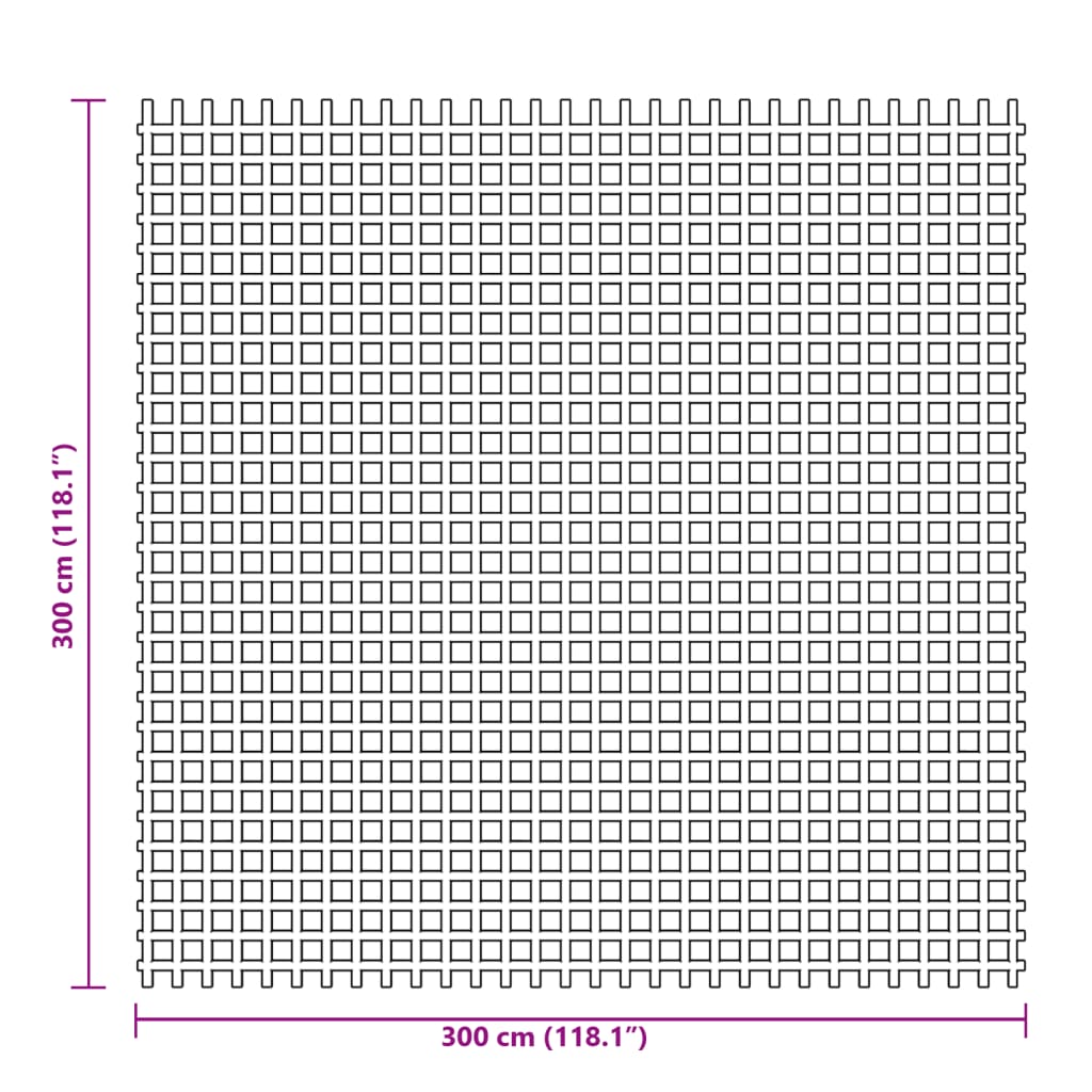 vidaXL Kempingová podložka modrá 3x3 m