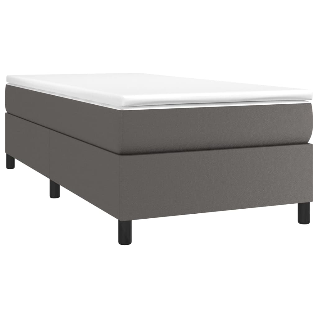 vidaXL Boxspring posteľ s matracom sivá 90x190 cm umelá koža