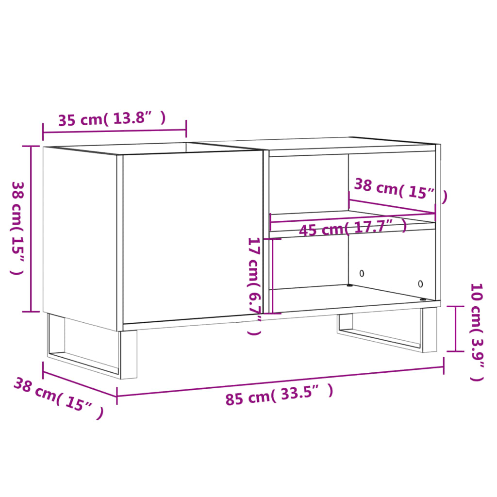 vidaXL Skrinka na platne biela 85x38x48 cm kompozitné drevo