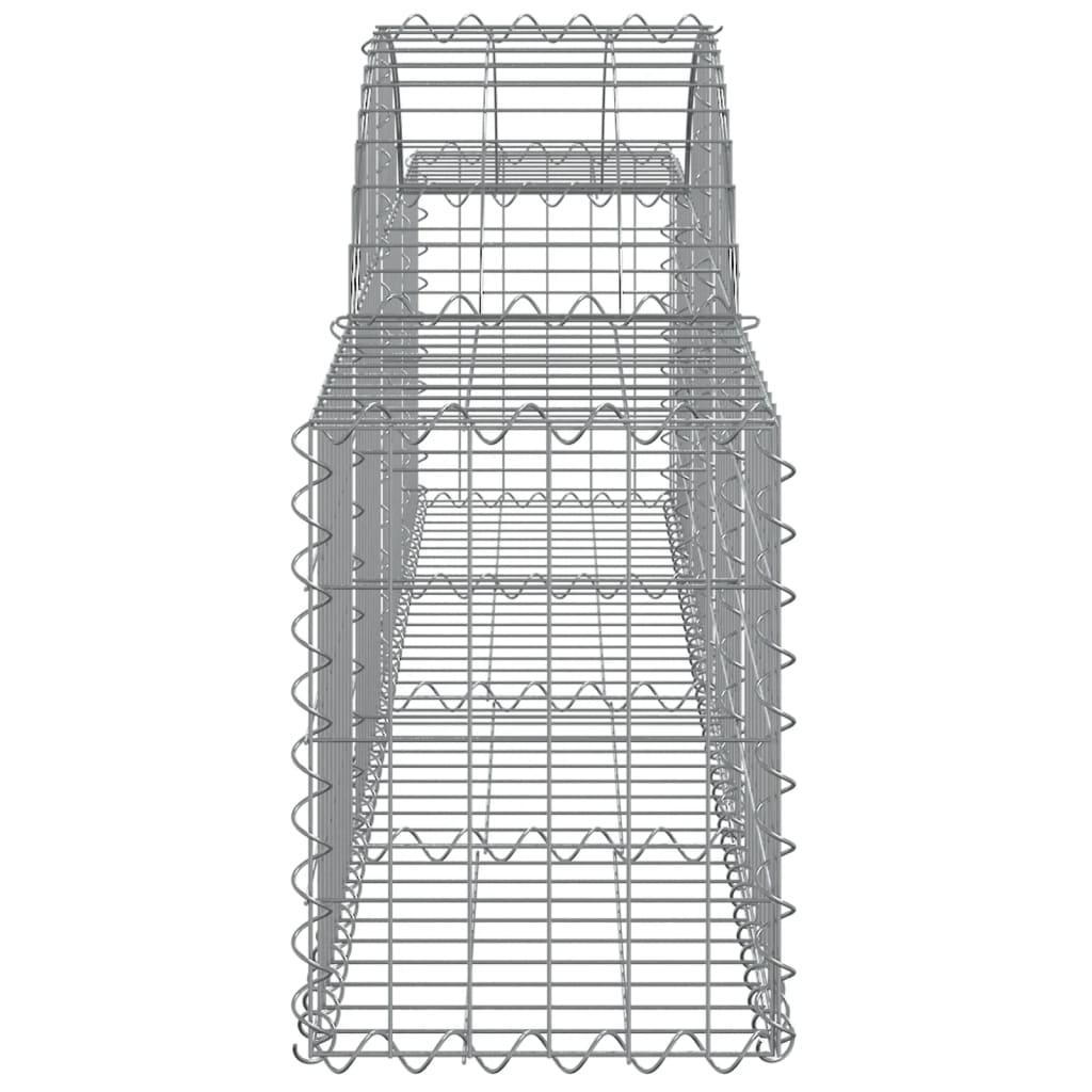 vidaXL Oblúkový gabionový kôš 12 ks 200x30x40/60 cm pozinkované železo