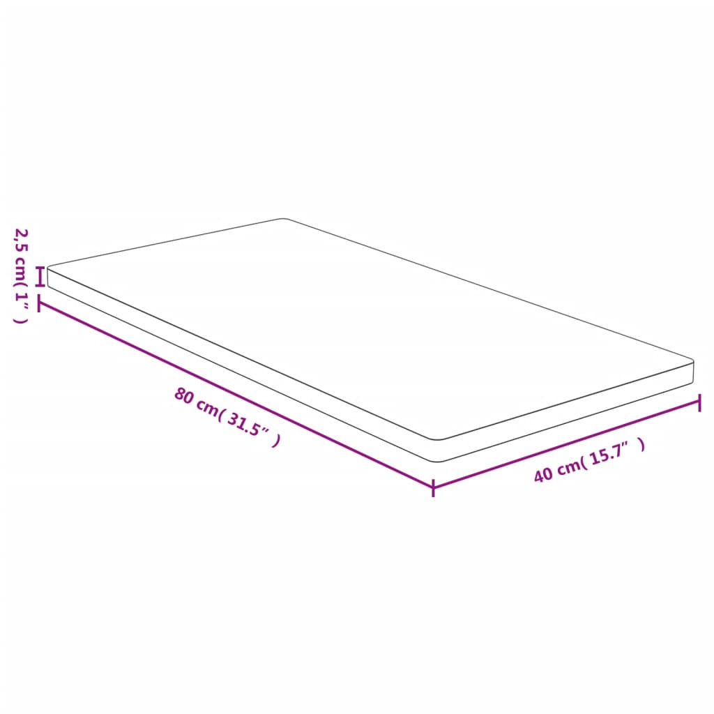 vidaXL Stolová doska 40x80x2,5 cm bambus