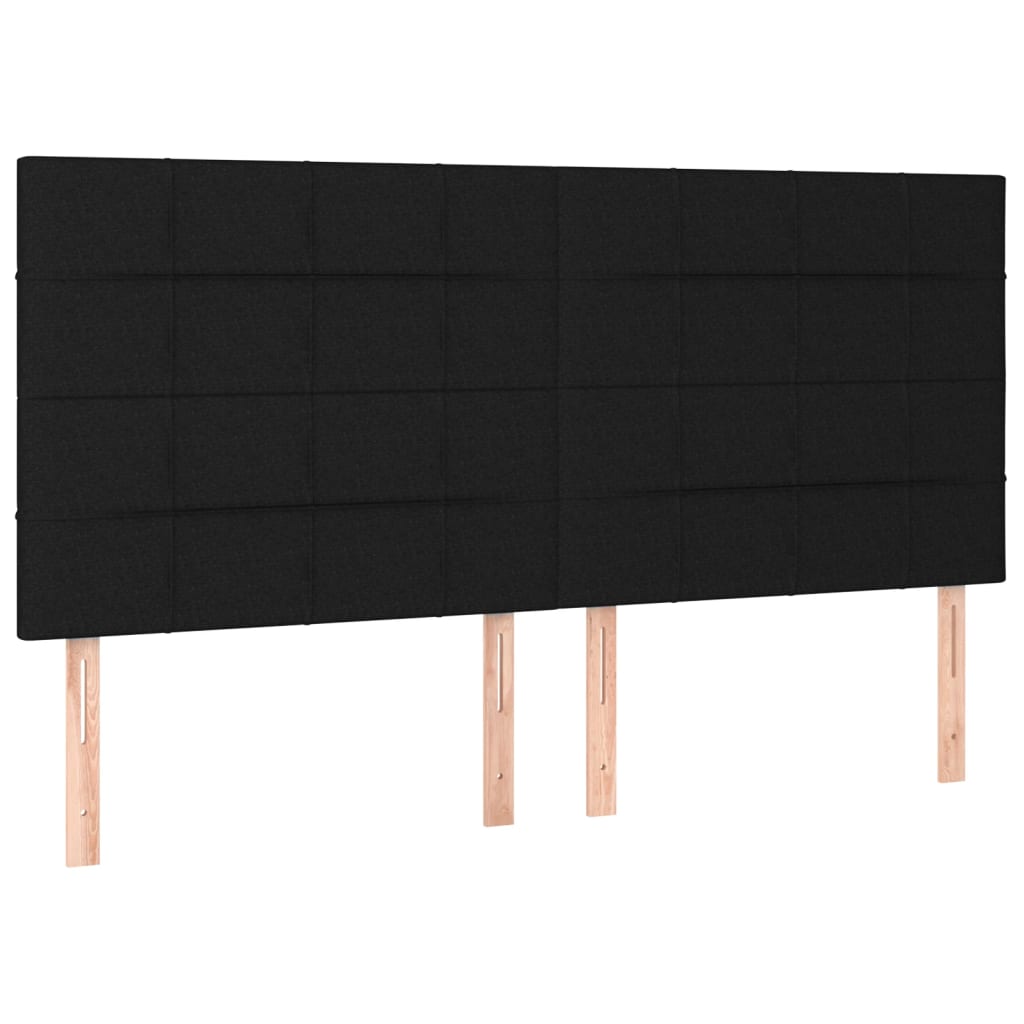 vidaXL Čelo postele s LED čierne 200x5x118/128 cm látka