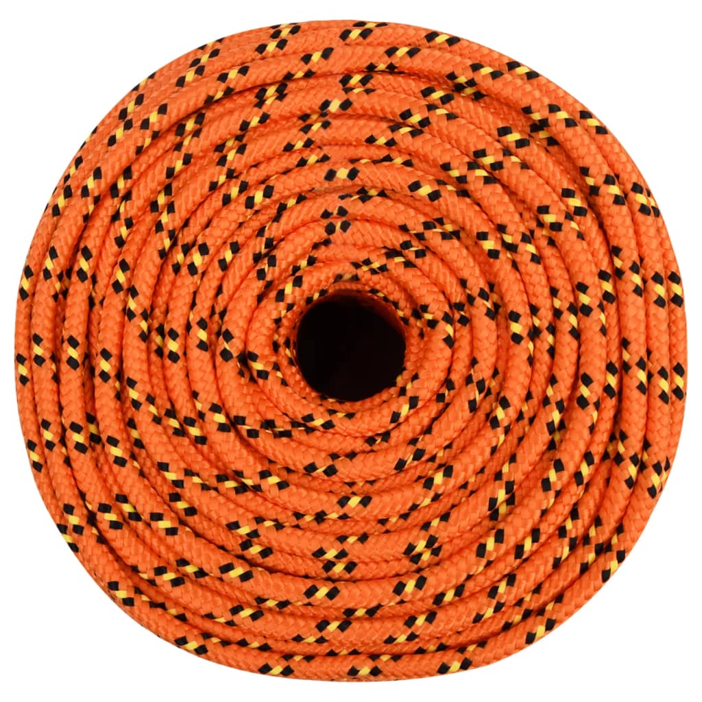 vidaXL Lodné lano oranžové 10 mm 250 m polypropylén