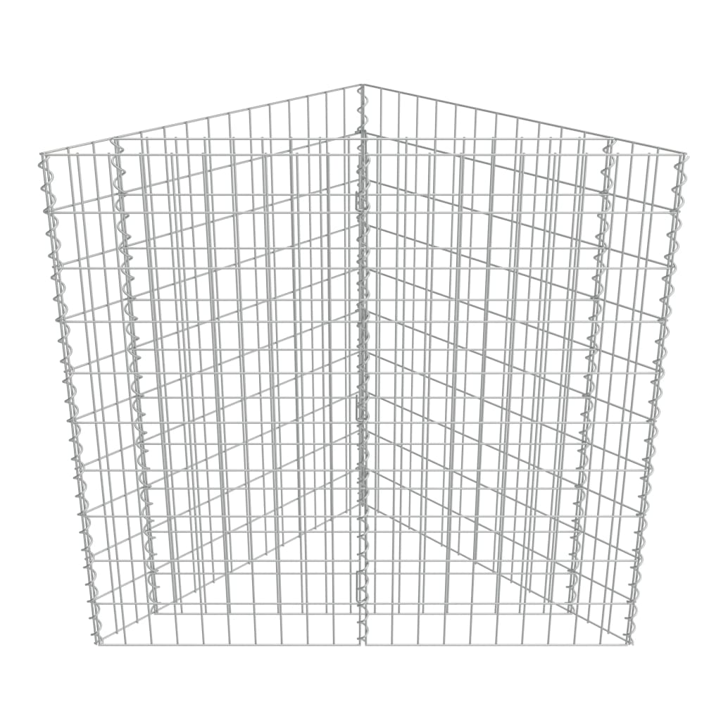 vidaXL Gabiónový vyvýšený záhon, pozinkovaná oceľ 75x75x100 cm