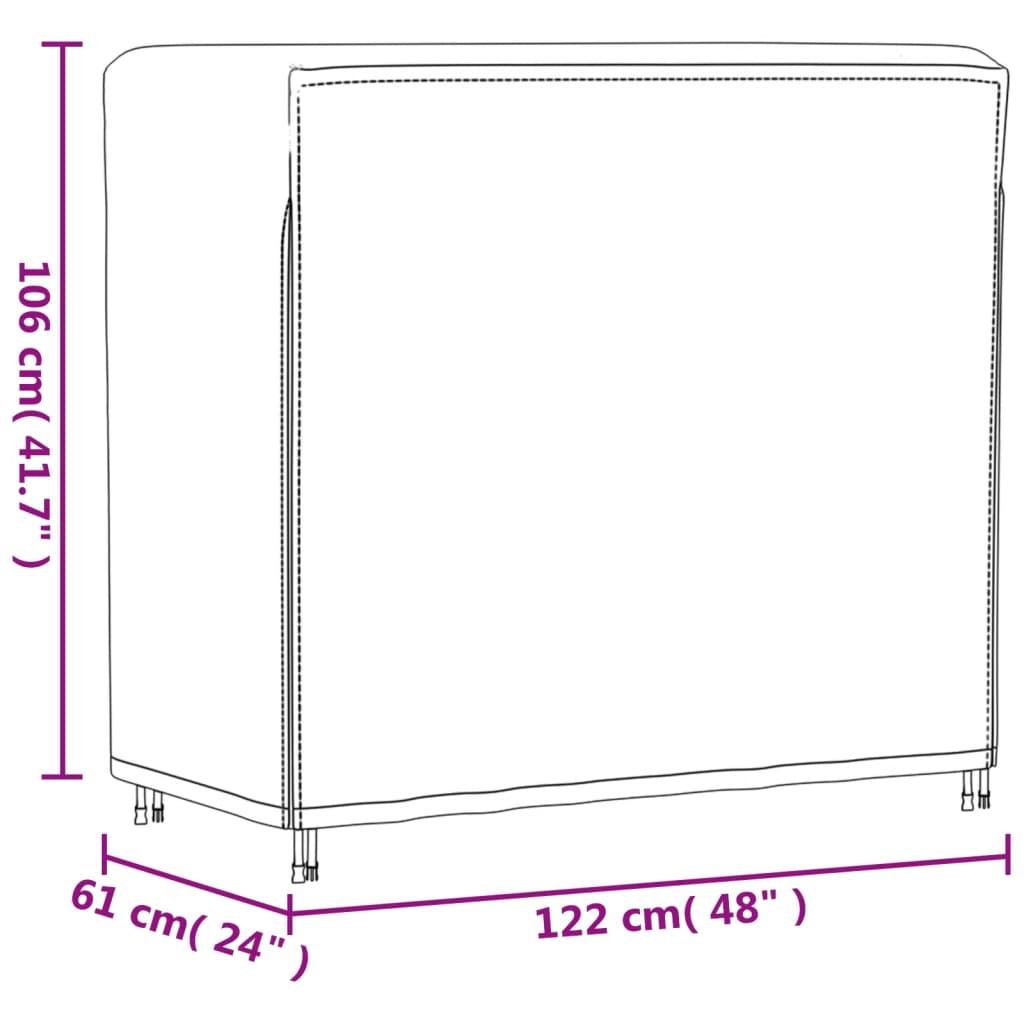 vidaXL Obaly na stojany na drevo 2ks 122x61x106cm 420D oxfordská látka