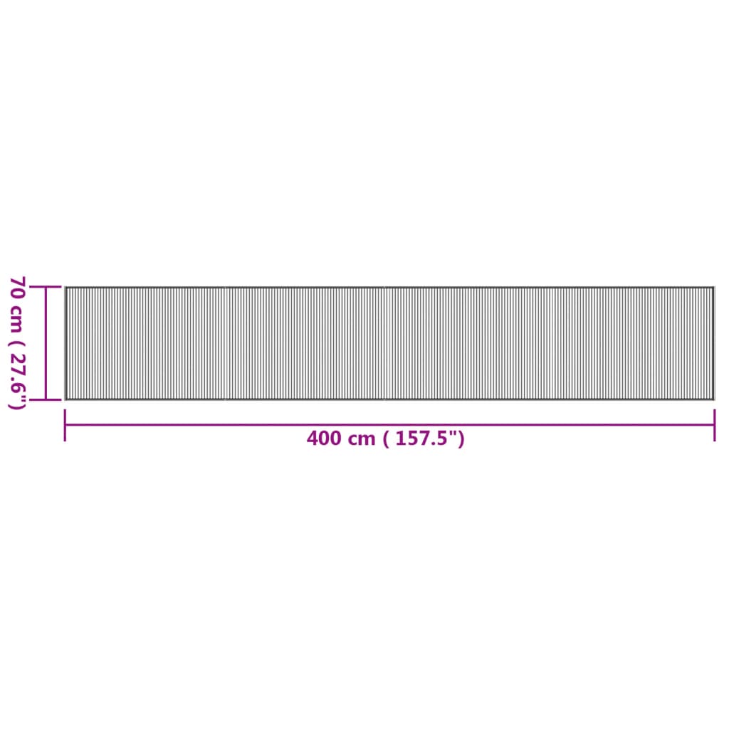 vidaXL Koberec obdĺžnikový prírodný 70x400 cm bambus