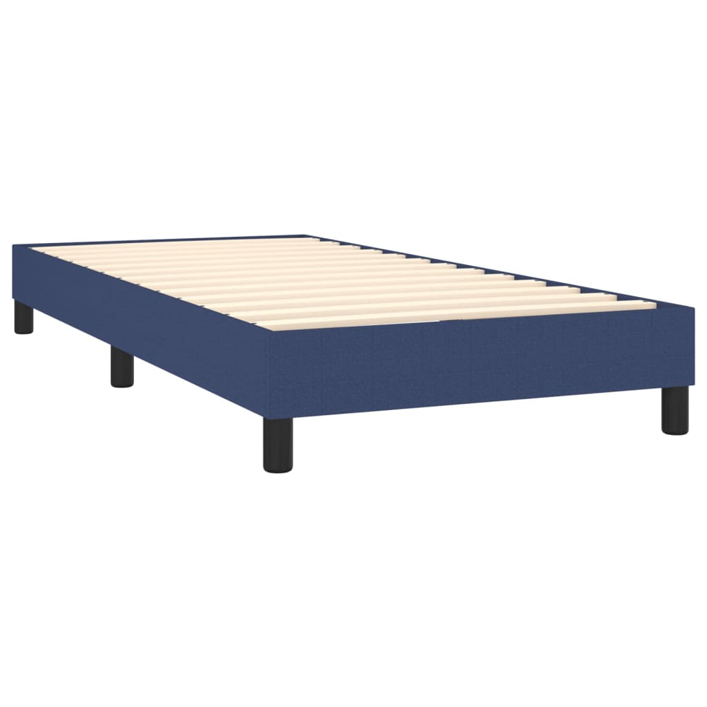 vidaXL Posteľný rám boxspring s matracom modrý 90x190 cm látka