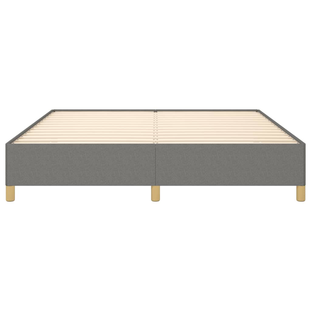 vidaXL Rám na boxspring posteľ tmavosivý 160x200 cm látka