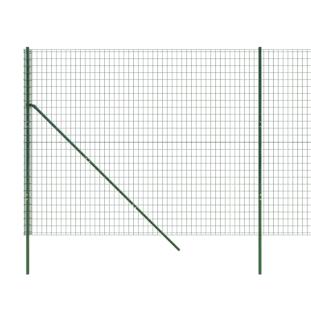 vidaXL Drôtený plot zelený 1,8x25 m pozinkovaná oceľ