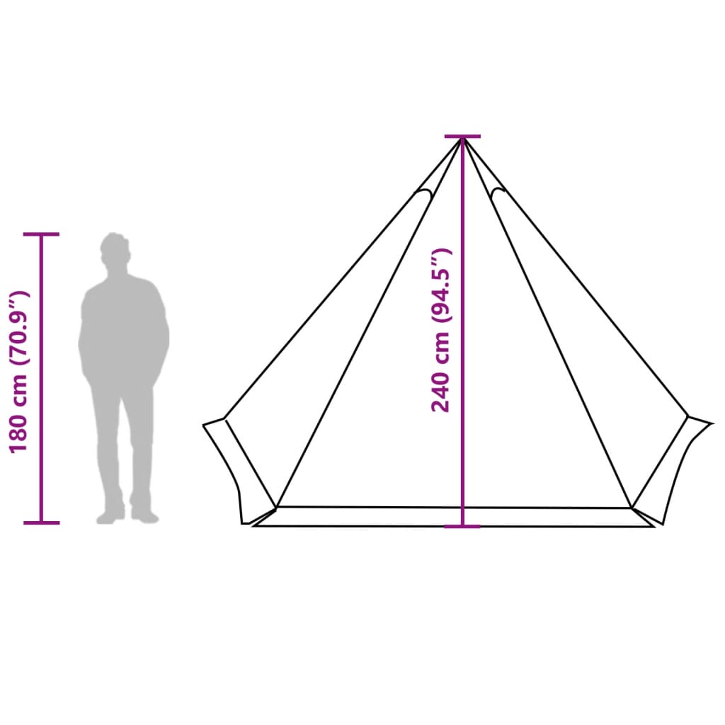 vidaXL Rodinný stan tipi 6 osôb modrý vodeodolný