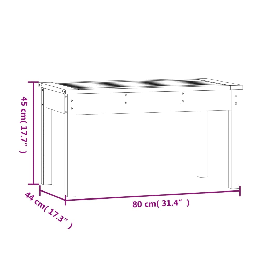 vidaXL Záhradná lavica 80x44x45 cm masívny Douglas