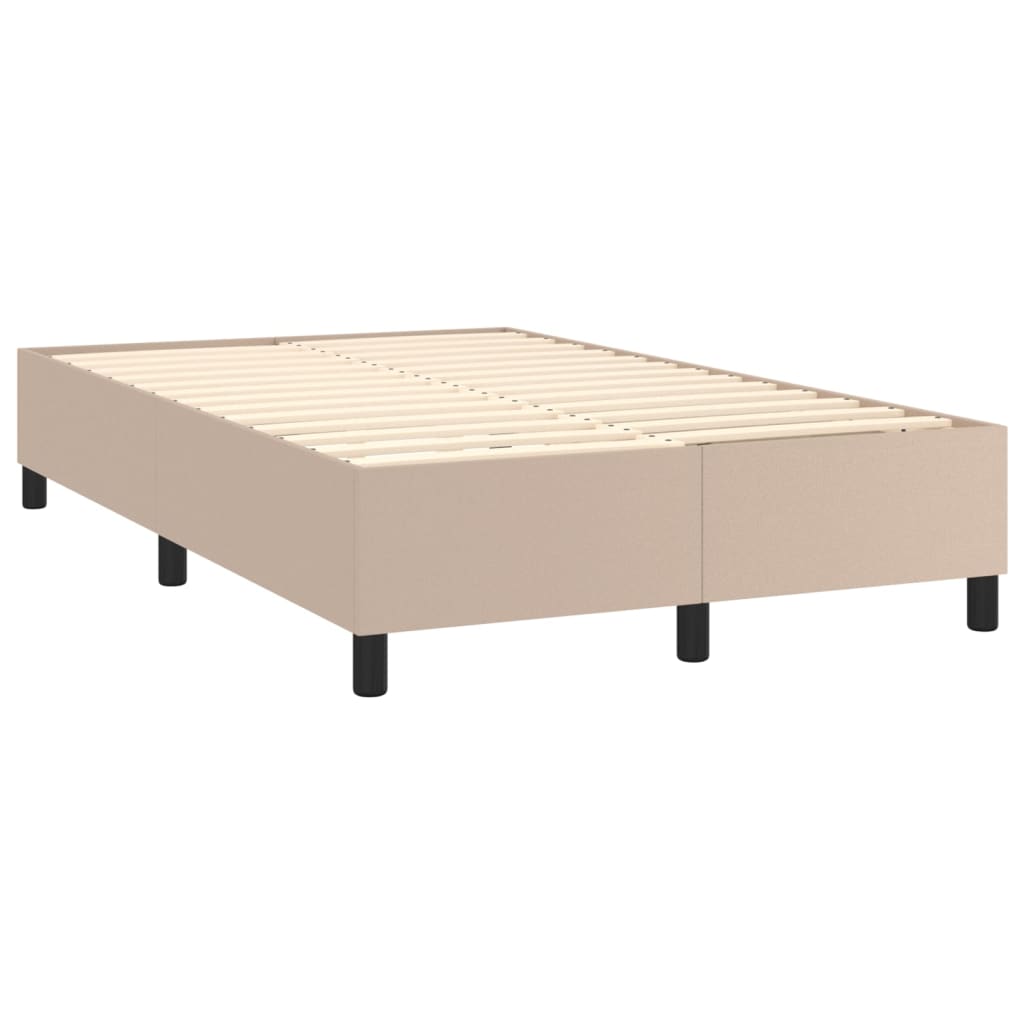 vidaXL Boxspring posteľ s matracom kapučínová 120x200 cm umelá koža