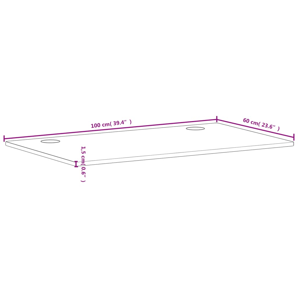 vidaXL Doska stolíka 100x60x1,5 cm masívny buk