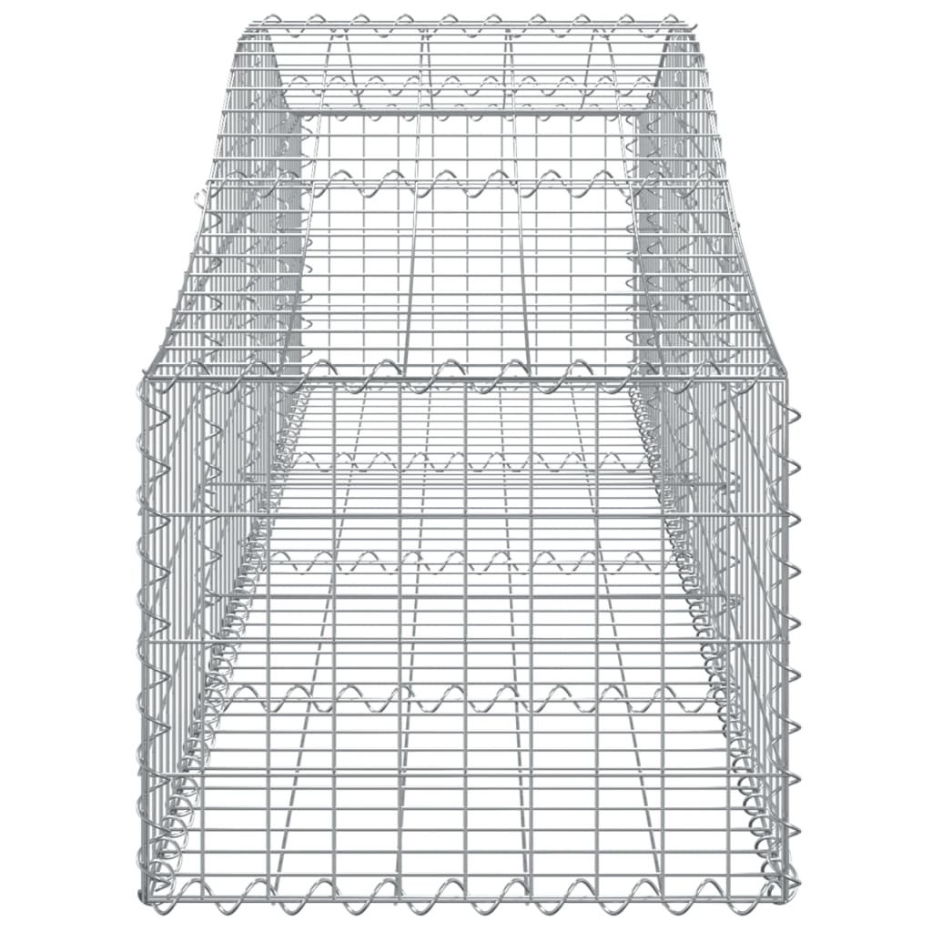 vidaXL Oblúkový gabionový kôš 15 ks 200x50x40/60 cm pozinkované železo