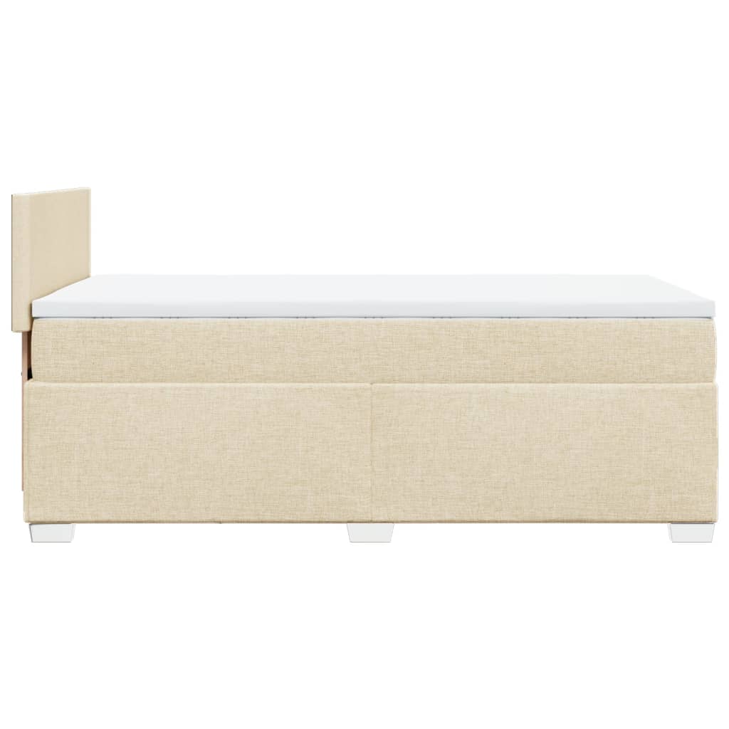 vidaXL Boxspring posteľ s matracom krémová 100x200 cm látka