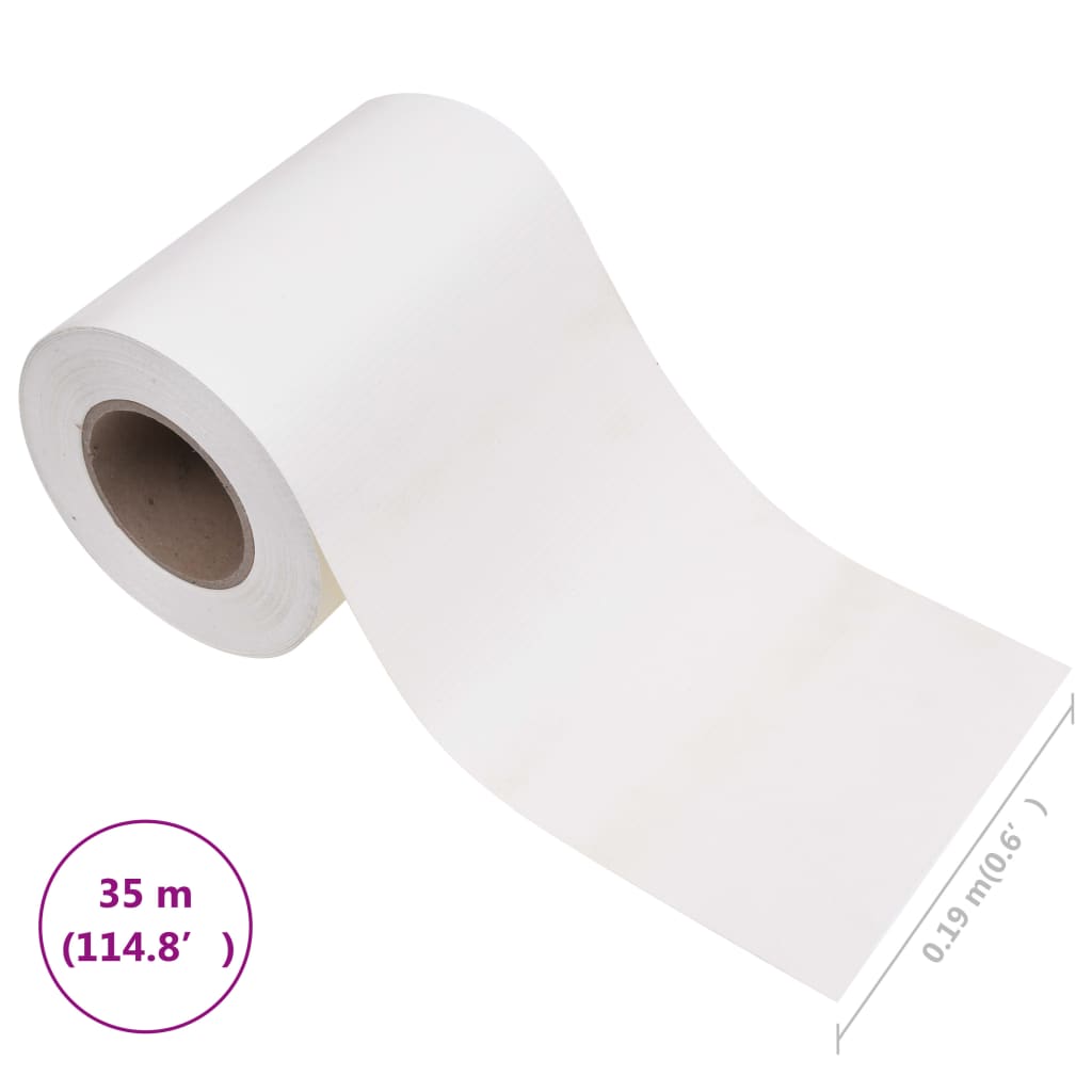 vidaXL Záhradná tieniaca fólia, PVC 35x0,19 m, biela