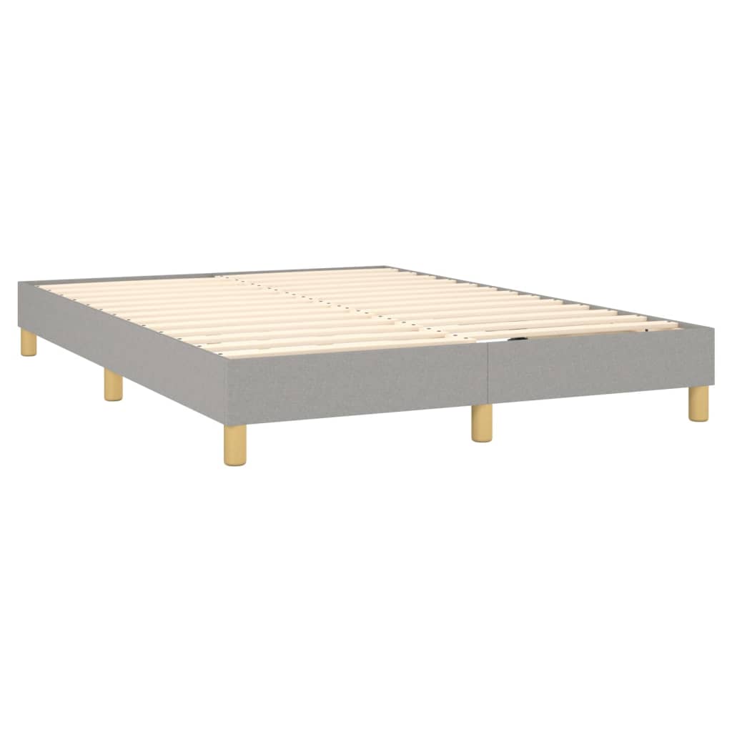 vidaXL Boxspring posteľ s matracom bledosivý 140x190 cm látka