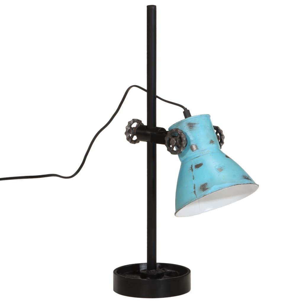 vidaXL Stolová lampa 25 W šmuhovaná modrá 15x15x55 cm E27
