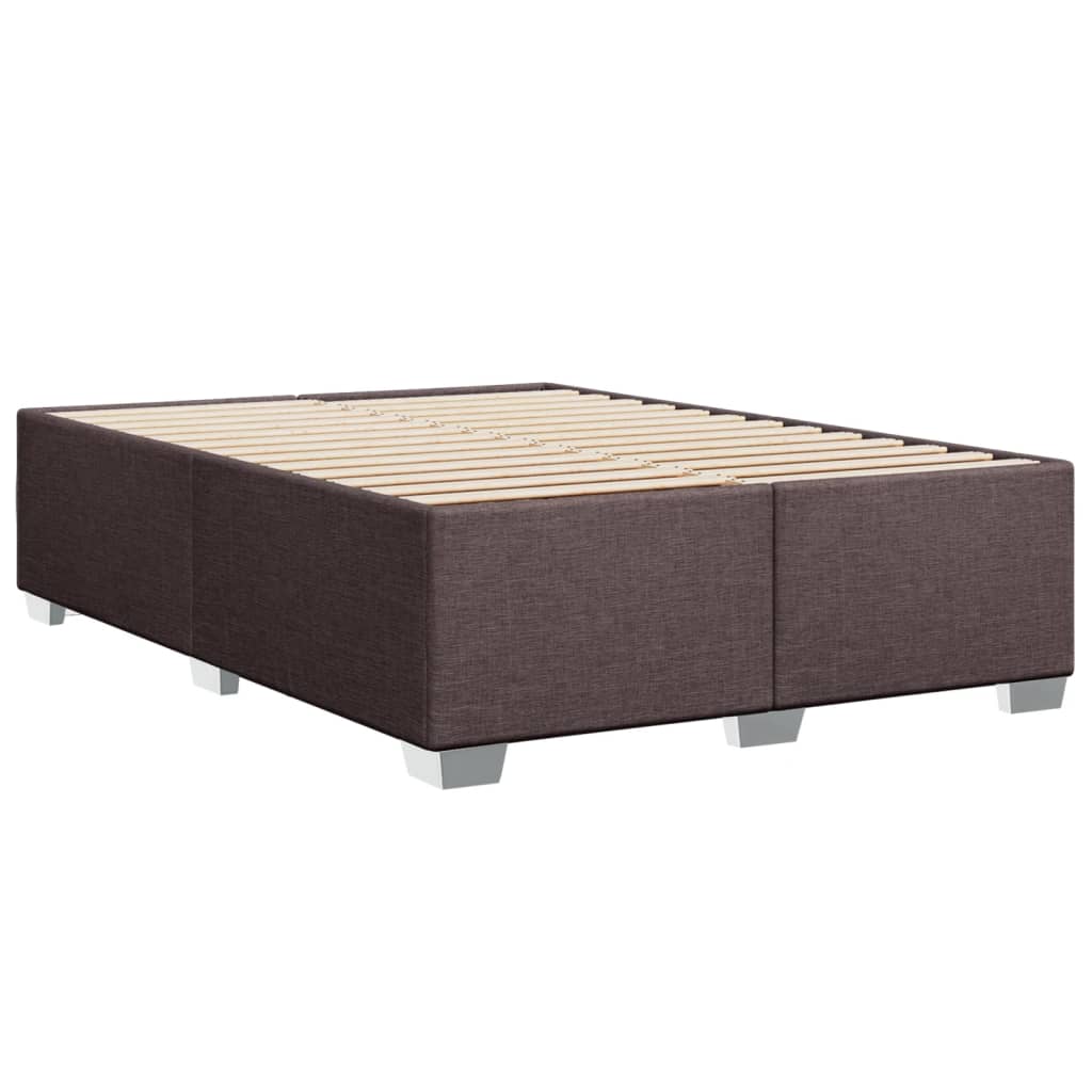 vidaXL Boxspring posteľ s matracom tmavohnedá 140x200 cm látka