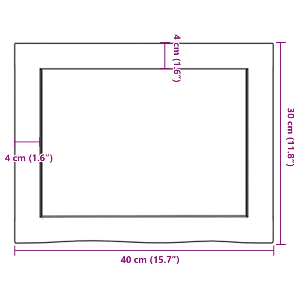 vidaXL Nástenná polica 40x30x(2-4) cm neošetrený dubový masív