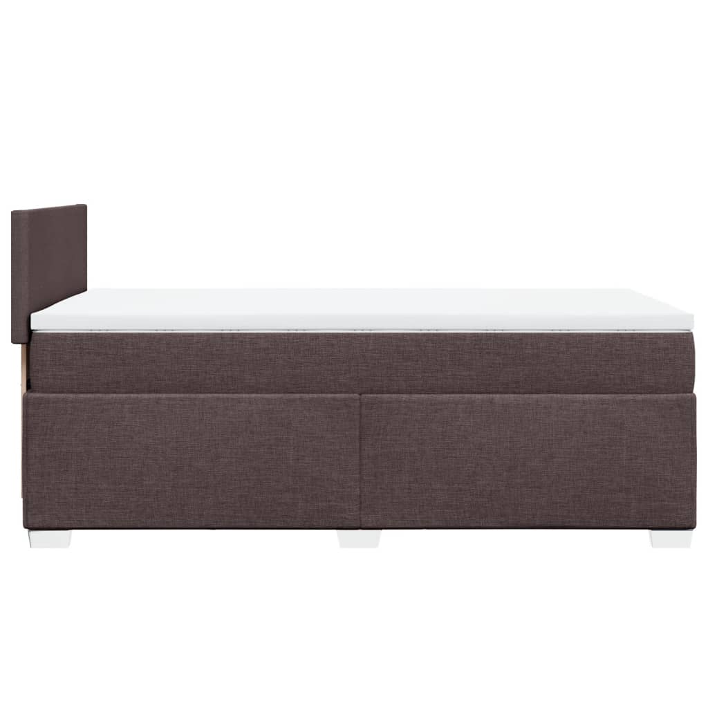 vidaXL Boxspring posteľ s matracom tmavohnedá 100x200 cm látka