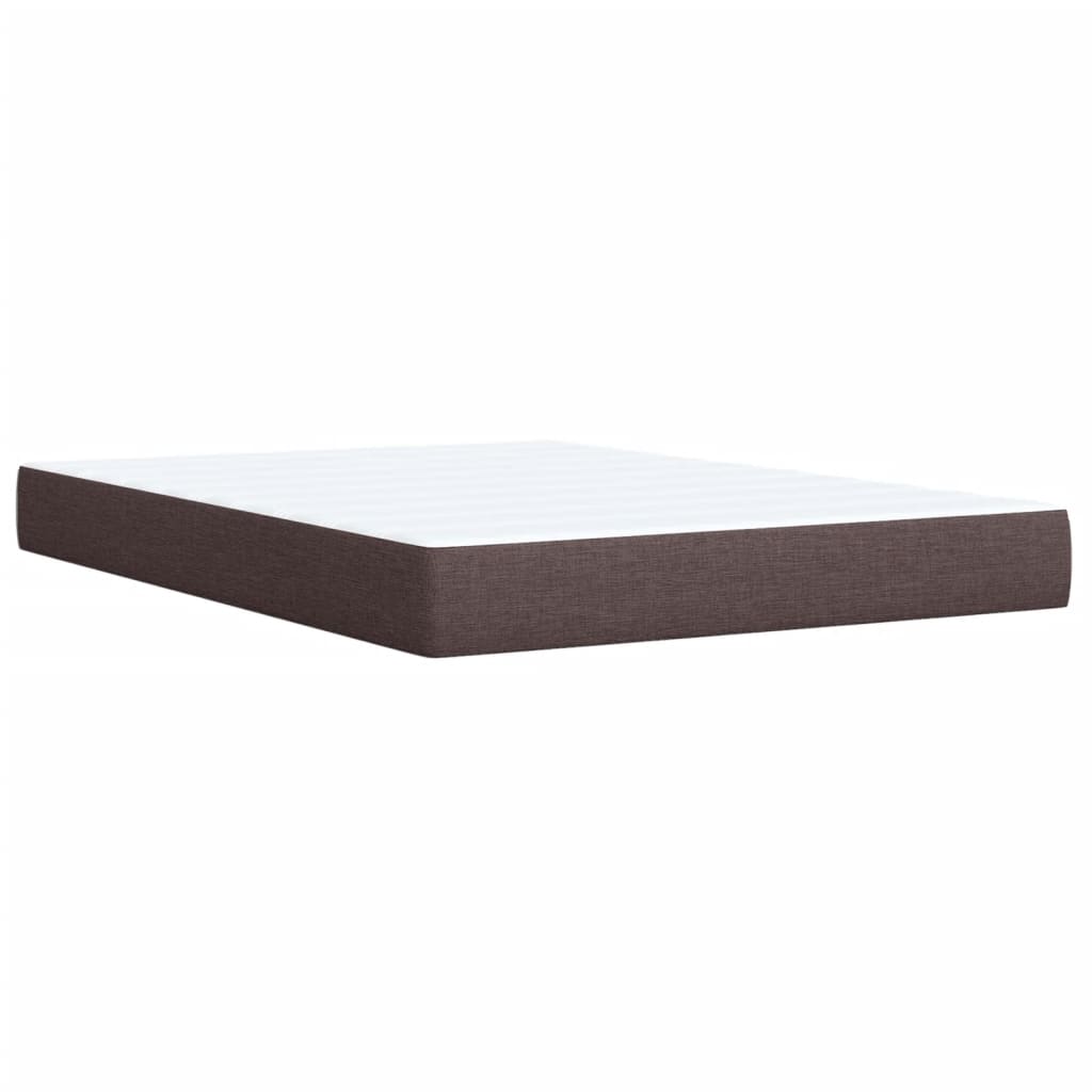 vidaXL Boxspring posteľ s matracom tmavohnedá 140x200 cm látka