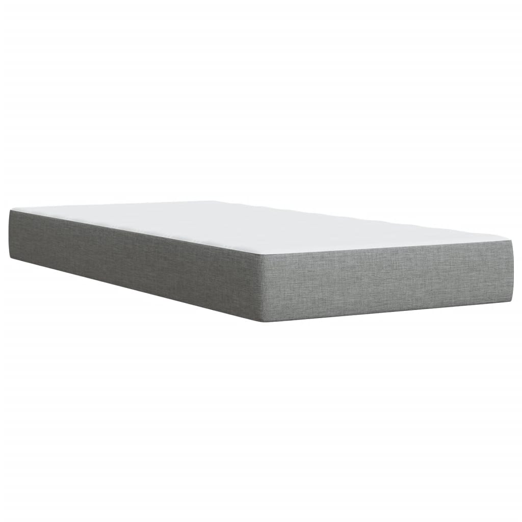 vidaXL Boxspring posteľ s matracom bledosivý 100x200 cm látka