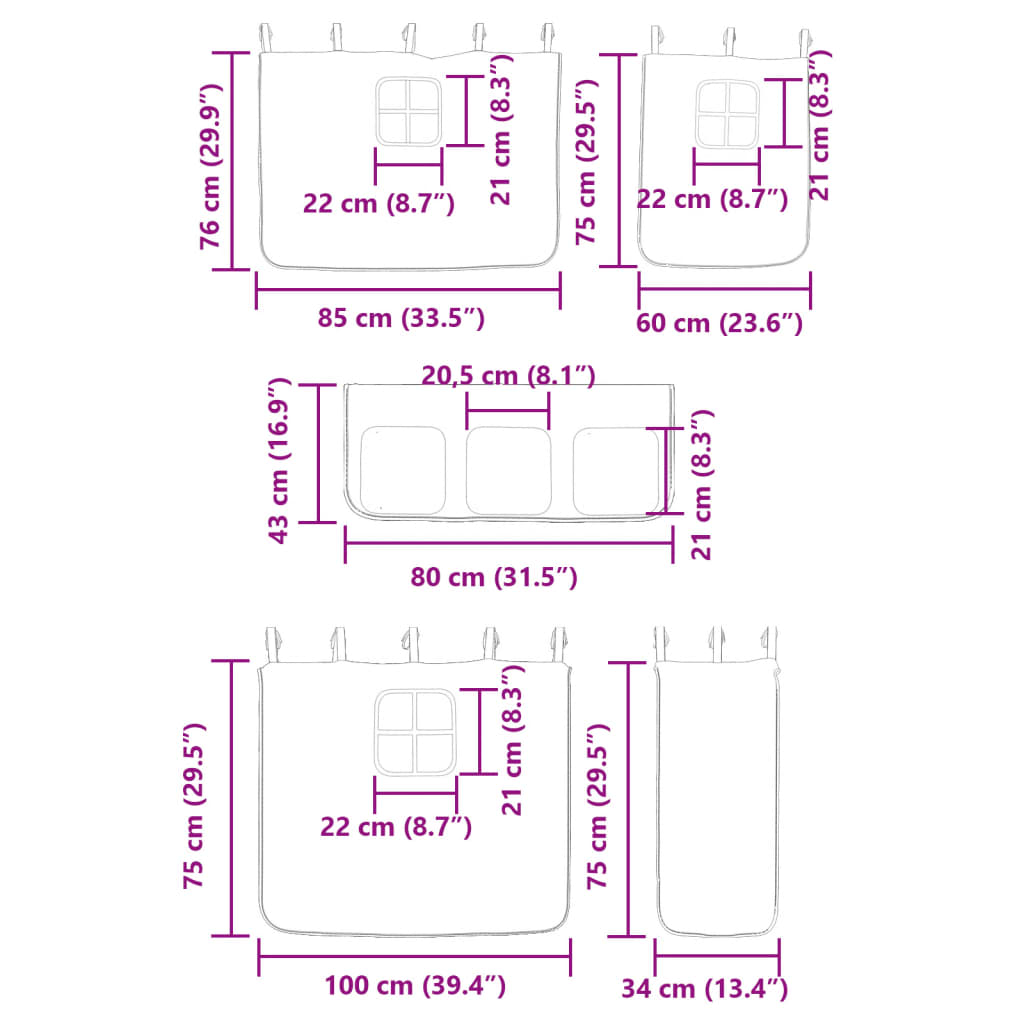 vidaXL Detská vyvýšená posteľ závesy modrá 80x200 cm masívna borovica