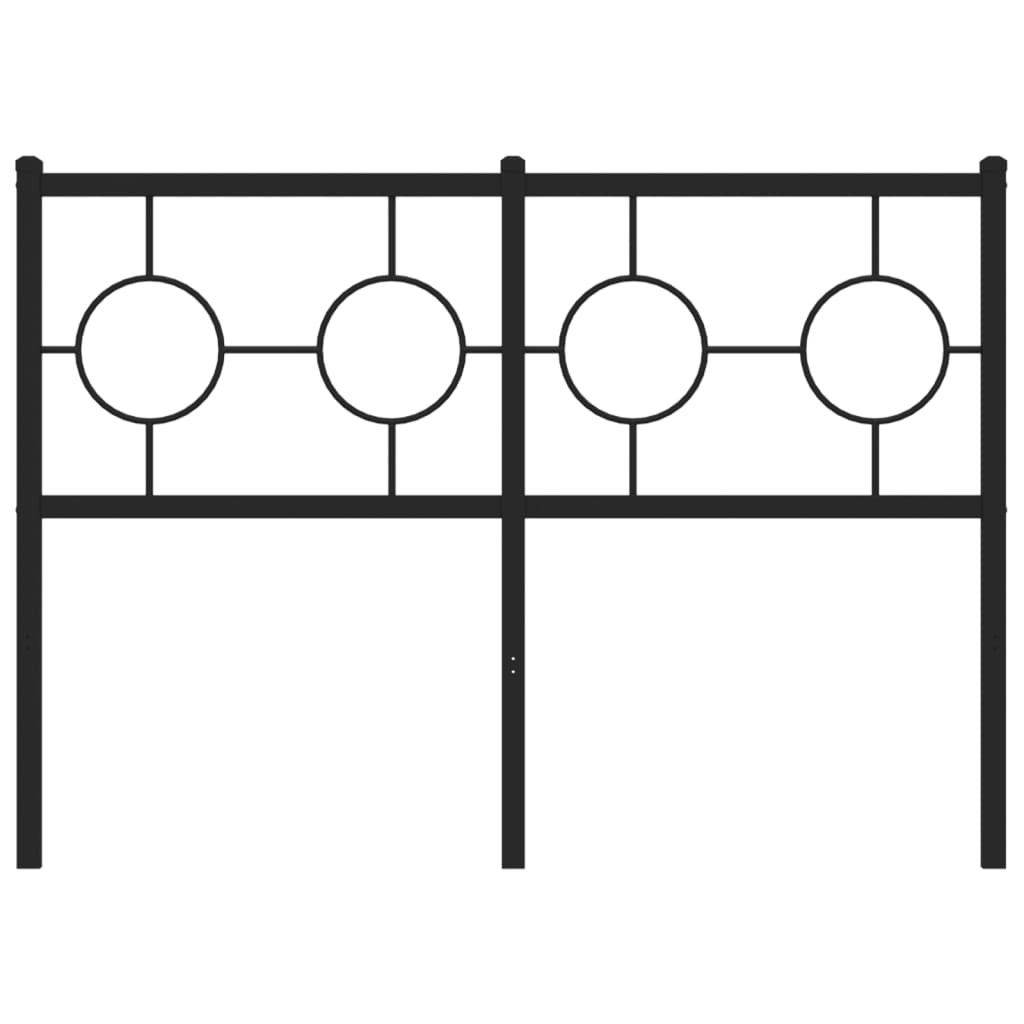 vidaXL Kovové čelo postele čierne 120 cm