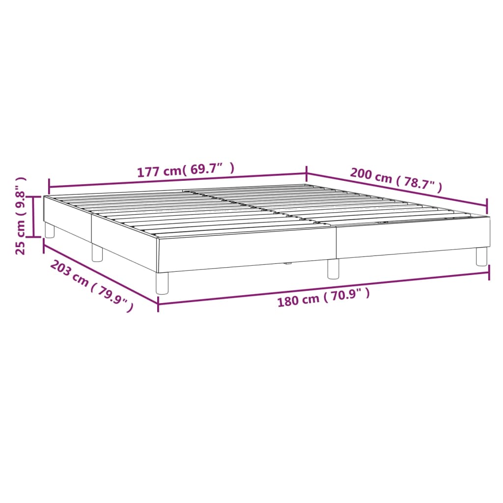 vidaXL Rám na boxspring posteľ, hnedý 180x200 cm, umelá koža