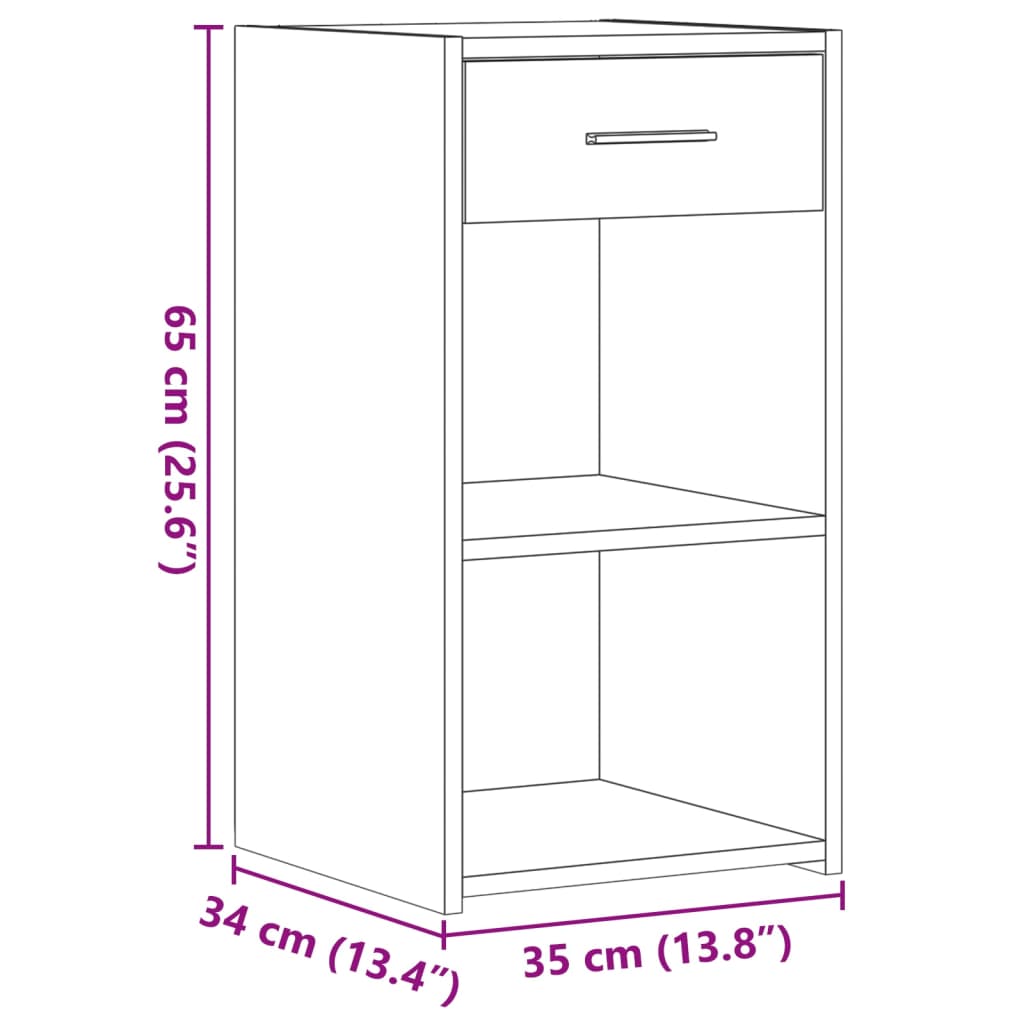 vidaXL Nočné skrinky 2 ks sivá sonoma 35x34x65 cm kompozitné drevo